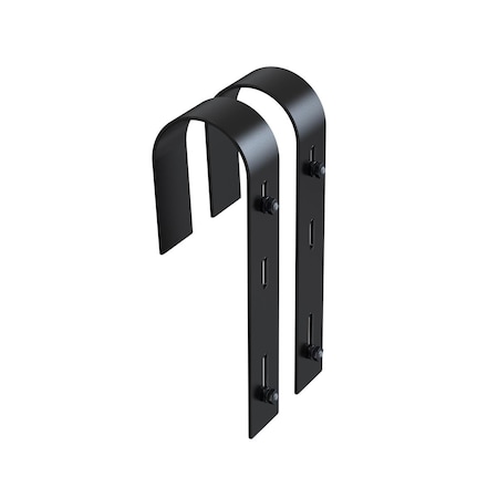 Lawnitator 1.97 x 3.94 x 10.7 in. Handrail Bracket - Black, 2PK LA3626515